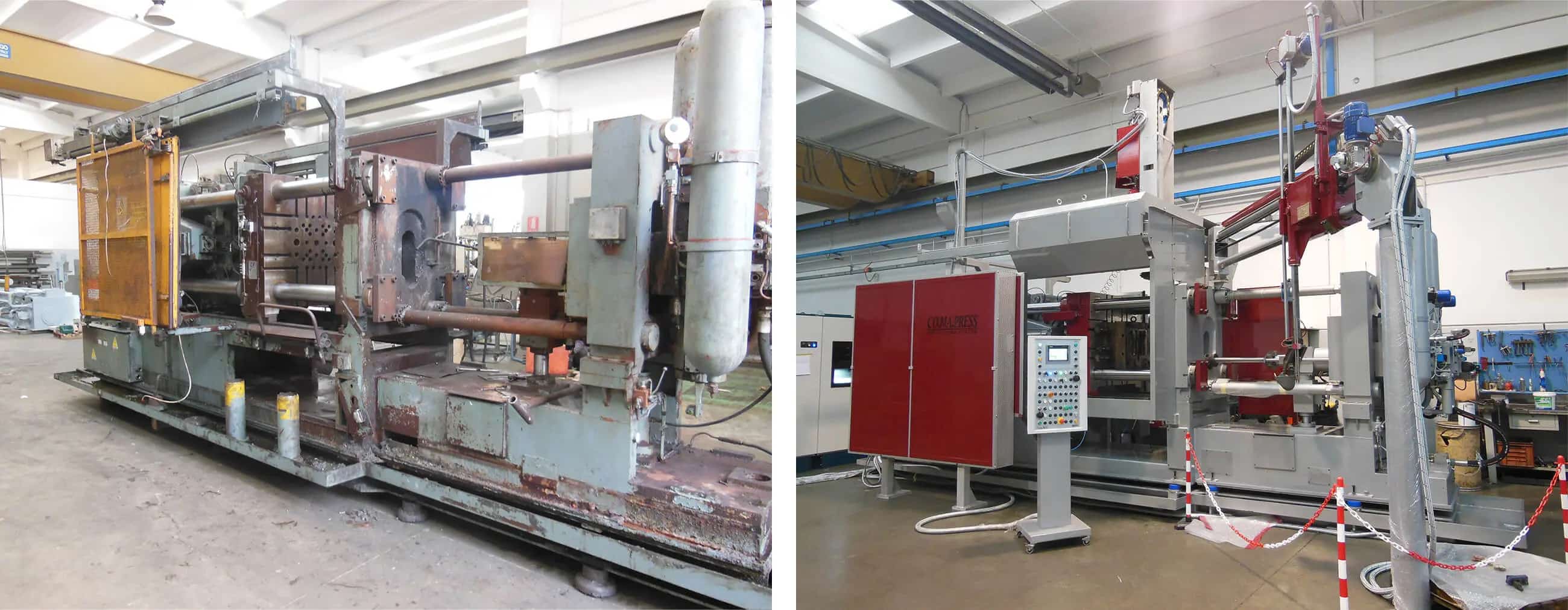Revamping dei macchinari in loco